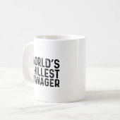 Worlds Chillest Manager Funny Coworker コーヒーマグカップ (正面左)