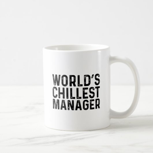Worlds Chillest Manager Funny Coworker コーヒーマグカップ (右)