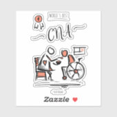 World's CNA -最高の認定ナースアシスタントギフト シール (シート)