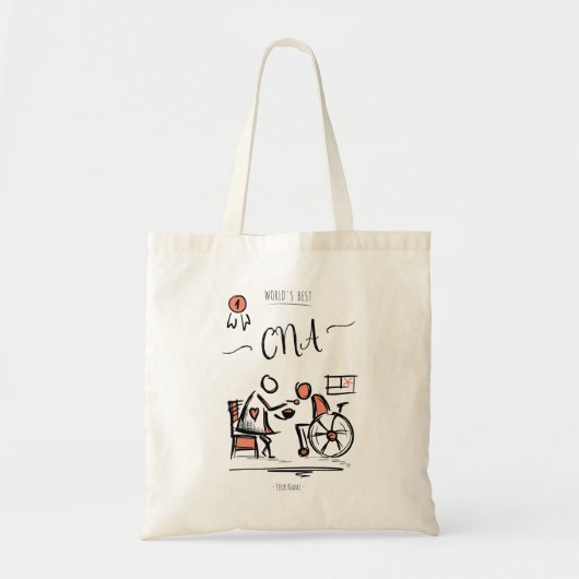 World's CNA -最高の認定ナースアシスタントギフト トートバッグ (正面)