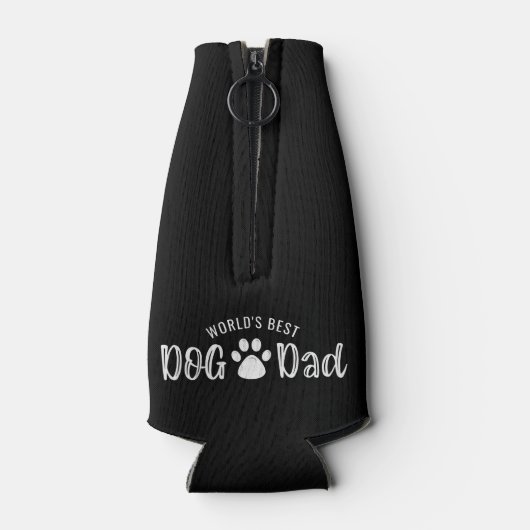 WORLD'S DOG最高ののパパ写真の手はあなたの色をプリント ボトルクーラー (裏面)