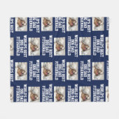 WORLDS DOG最高のパパ名前をカスタムする写真 フリースブランケット (正面(横))