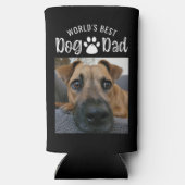 WORLDS DOG最高のパパ2写真パウカスタムプリント スリム缶クーラー (裏面)