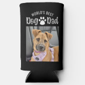WORLDS DOG最高のパパ2写真パウカスタムプリント スリム缶クーラー (正面)