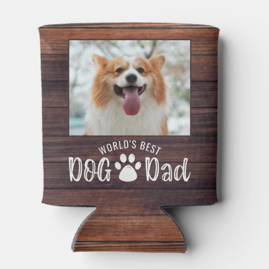 WORLD'S DOG最高のパパ2枚の写真ポー版木 缶クーラー (裏面)