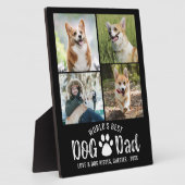WORLDS DOG最高のパパ4フォトコラージュあなたの色 フォトプラーク (側面)