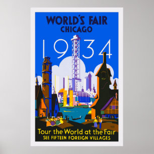 World's Fair Chicago Vintage Poster ポスター