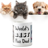 World's Fur最高のパパの写真パーソナライズされた コーヒーマグカップ