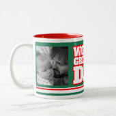 World's Greatestパパで写真を追加 ツートーンマグカップ (左)