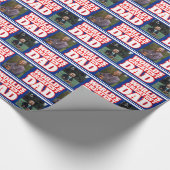 World's Greatestパパは自分の写真をラップに追加 ラッピングペーパー (角)