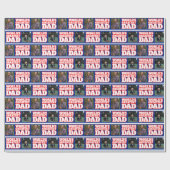 World's Greatestパパは自分の写真をラップに追加 ラッピングペーパー (フラット)