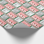 World's Greatestパパは自分の写真をラップに追加 ラッピングペーパー (角)