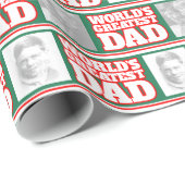 World's Greatestパパは自分の写真をラップに追加 ラッピングペーパー (ロールコーナー)