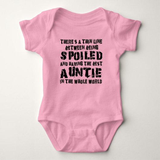 world's greatest auntie baby bodysuit ベビーボディスーツ (正面)