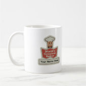 World's Greatest Baker Retro Cartoon Custom Mug コーヒーマグカップ (左)