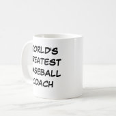"World's Greatest Baseball Coach" Mug コーヒーマグカップ (正面左)