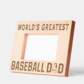 World's Greatest Baseball Dad レーザー彫刻フレーム (左)