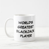 "World's Greatest Blackjack Player" Mug コーヒーマグカップ (左)