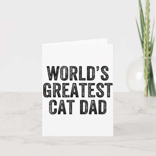 World's Greatest Cat Dad Funny Dad Joke Father's D カード (正面)
