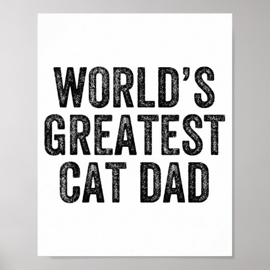 World's Greatest Cat Dad Funny Dad Joke Father's D ポスター (正面)