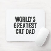 World's Greatest Cat Dad Funny Dad Joke Father's D マウスパッド (マウス)