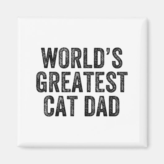 World's Greatest Cat Dad Funny Dad Joke Father's D マグネット (正面)