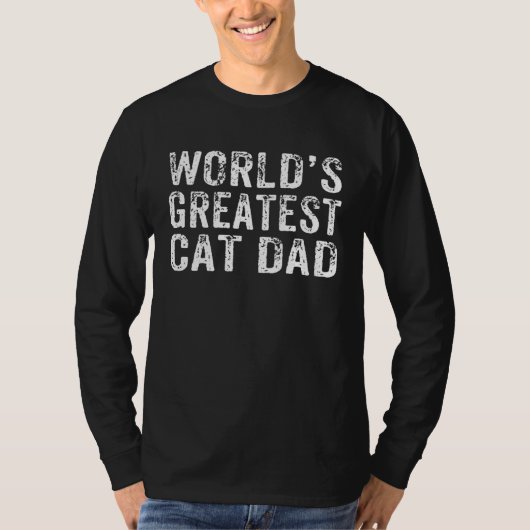 World's Greatest Cat Dad Fur Parent Cat Owner   2 Tシャツ (正面)