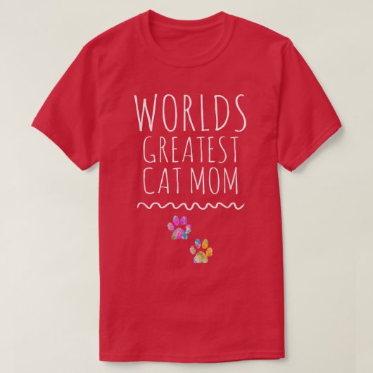 Worlds Greatest CAT Mom, Graphic T, Love my CAT  Tシャツ (デザイン正面)