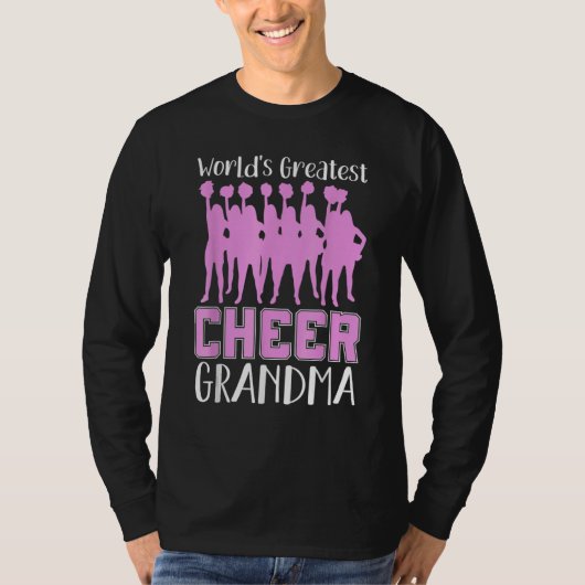 World's Greatest Cheer Grandma Cheerleader Mom Tシャツ (正面)
