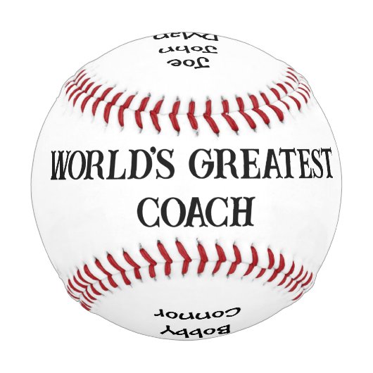 World's Greatest Coach Personalized Baseball 野球ボール (正面)