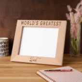 World's Greatest Dad レーザー彫刻フレーム (左)