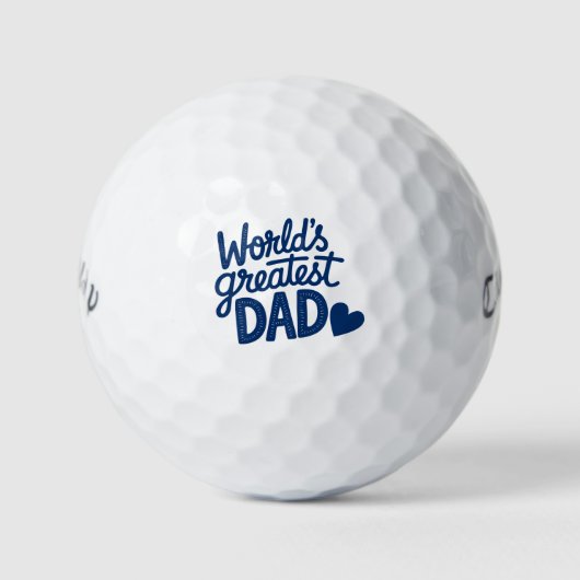 'World's Greatest Dad' Father's Day, Birthday Gift ゴルフボール (正面)