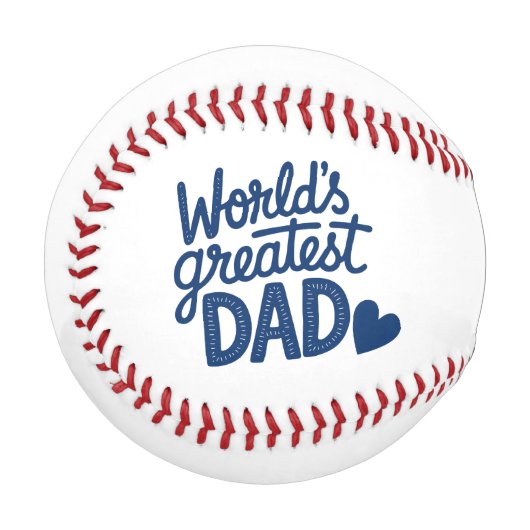 'World's Greatest Dad' Father's Day, Birthday Gift 野球ボール (正面左)