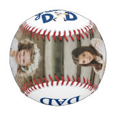 World's Greatest Dad Fathers Day Photo Collage 野球ボール (裏面)