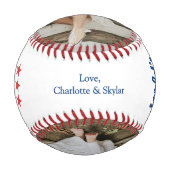 World's Greatest Dad Fathers Day Photo Collage 野球ボール (正面)