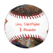 World's Greatest Dad Fathers Day Photo Collage 野球ボール (正面)