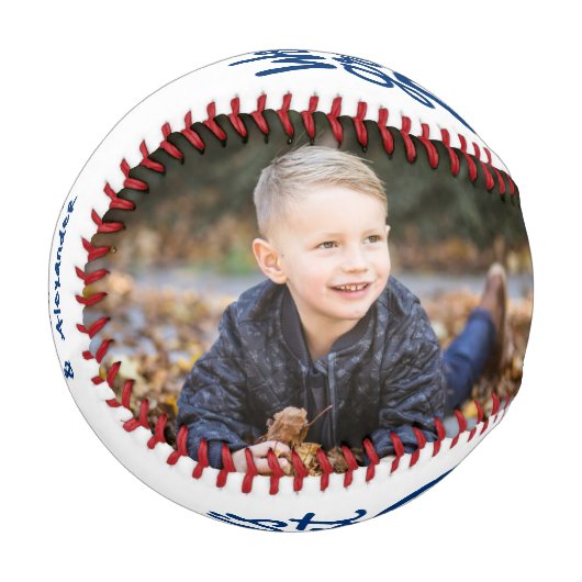 World's Greatest Dad Fathers Day Photo Collage 野球ボール (裏面右)