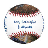 World's Greatest Dad Fathers Day Photo Collage 野球ボール (正面)