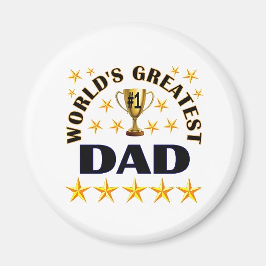 World's Greatest Dad, gold stars, マグネット (正面)
