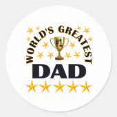 World's Greatest Dad, gold stars, ラウンドシール (正面)