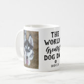 World's Greatest Dogのパパパーソナライズされた写真 コーヒーマグカップ (正面左)