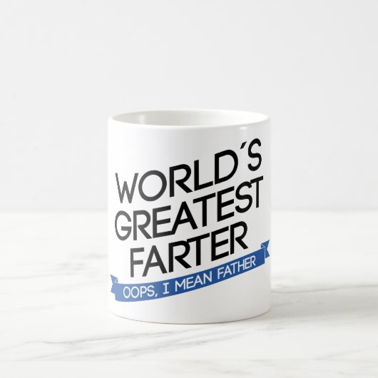 worlds greatest farter banner コーヒーマグカップ (中央)