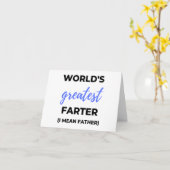 World's Greatest Farter I Mean Father bl カード (黄色い花)
