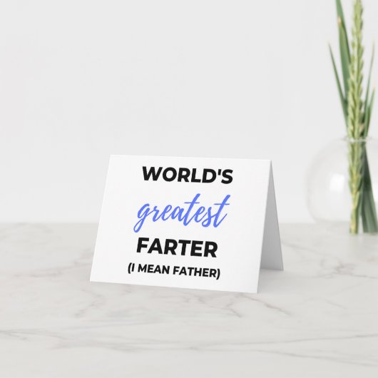 World's Greatest Farter I Mean Father bl カード (正面)