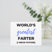World's Greatest Farter I Mean Father bl シーズンポストカード (スタンド正面)