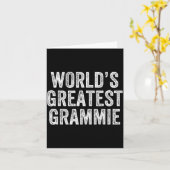 World's Greatest Grammie Funny Grandma Joke Mother カード (黄色い花)