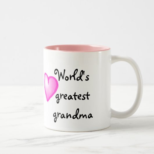 World's greatest grandma mok ツートーンマグカップ (右)
