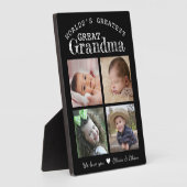 Worlds Greatest Great Grandma 4 Photo Collage   フォトプラーク (側面)