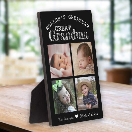 Worlds Greatest Great Grandma 4 Photo Collage   フォトプラーク