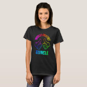 World's Greatest Guncle Rainbow Colors DISTRESSED Tシャツ (正面フル)